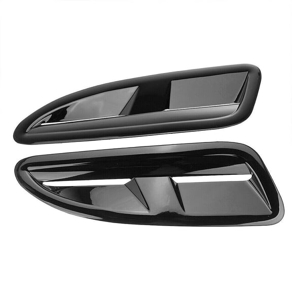 2Pcs Glossy Black ABS Plastic Front Bonnet Vents Fit For Jaguar XKR XK8