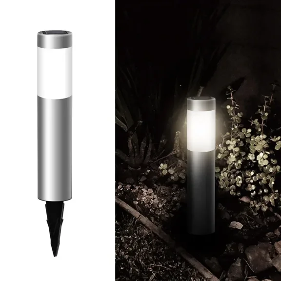 Solar Powered LED Lawn Light with Automatic Switch Durable Metal Material Ground Plug-in Courtyard Path Lighting