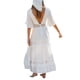thumbnail image 2 of Lucakuins, vestido sin espalda de encaje a la moda para mujer, elegante vestido de vacaciones con mangas con volantes para mujer Lucakuins  moda, 2 of 10
