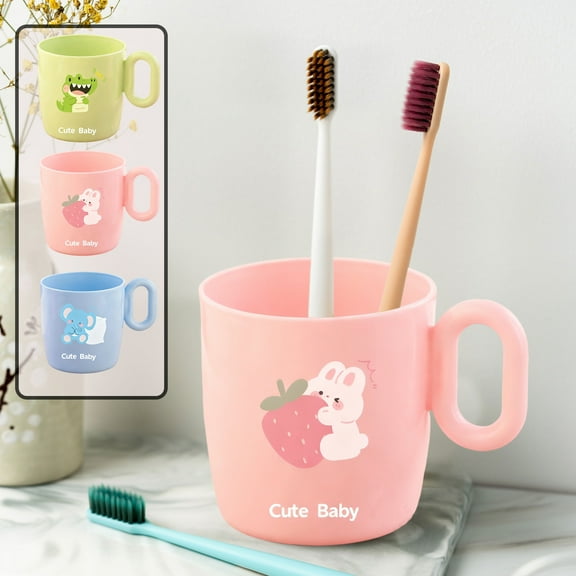 Djunllk Toothbrush Cup - Household Small Bathroom Cups Plastic Toothbrush Holder 303ml