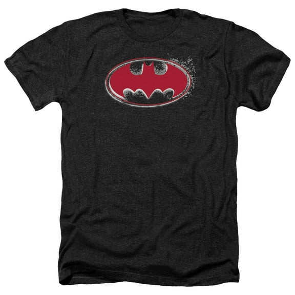 Batman - Hardcore Noir Bat Logo - Heather Short Sleeve Shirt - XX-Large