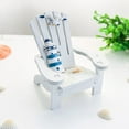 thumbnail image 2 of BNNG Wooden Handmade Mini Chair Ornament Beach Chair Home Decor Nautical Decoration for Bathroom Bedroom Decor Home Decor Article Home Office Desk, Creative Cute Ornament, 2 of 4
