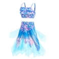 thumbnail image 5 of Glisme Bathing Suits For Girls Glitter Mesh 3 Piece Bikini Set Beachwear With Flowy Skirt Summer Beachwear For Kids Size 3-4 Years, 5 of 9