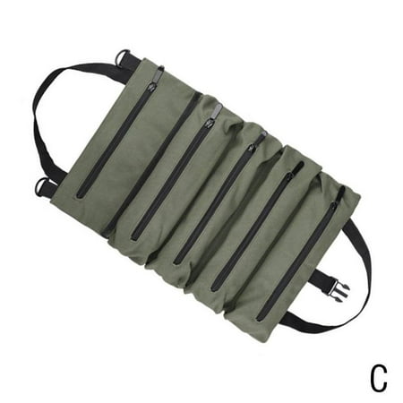 

Tool Roll Up Bag Canvas Pouch Tools Tote Holder Sling Organizer Car Home I7V8