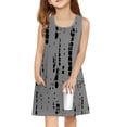 thumbnail image 3 of Teen Girls Dresses Sleeveless A-Line Dress with Print Summer Casual Wear for Kids Soft Fabric Sizes 4-12 ,Sie:160, 3 of 6