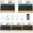 thumbnail image 5 of Black Dresser for Bedroom, 63 Inch Long 9 Drawers Dresser with Charging Station and LED light, Modern Large Wood Chest of Drawers, Dresser for Bedroom, Living Room, Entryway, Hallway, 5 of 7