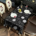 thumbnail image 5 of Black White Sun Moon Planet Star Pattern Rectangle Tablecloth 60"x102",Waterproof Polyester Rectangle Table Cloth, Wipeable Spillproof Polyester Tablecloth for Dining, Camping, Indoor and Outdoor, 5 of 6