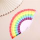 thumbnail image 2 of Arco iris abanico abanico abanico abanico los amantes abanico abanico tela duradera LGBTQ regalo abanico abanico gay decoraciones de bodas fan 23cm arco de plástico arco iris fan, 2 of 6