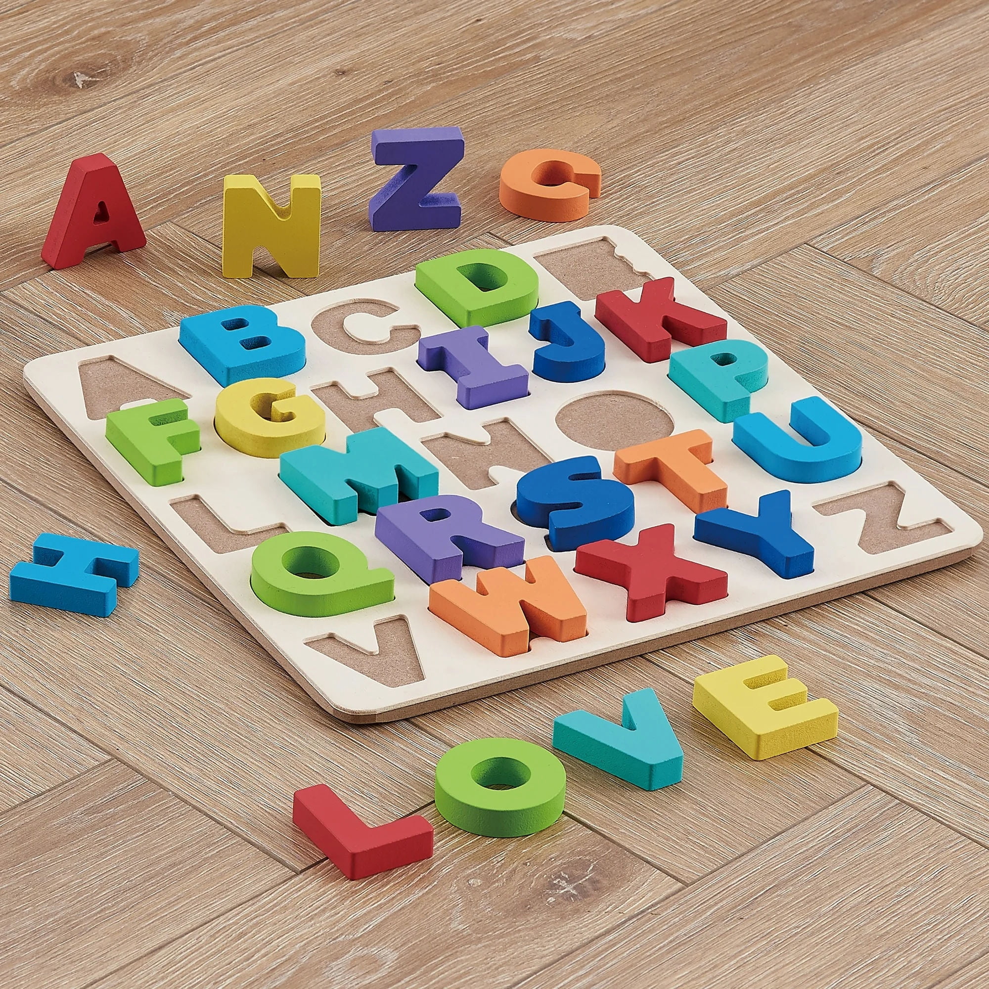 Spark.Create.Imagine Wooden Alphabet Puzzle, 27 Pieces