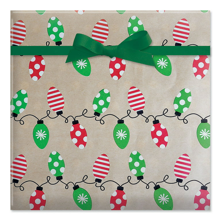 Christmas Lights Bulk Wrapping Paper (1042.5 Sq ft) - by Jam Paper