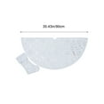 thumbnail image 2 of Taicans 35 Inch Large Christmas Tree Skirt Xmas Soft Cover Mat Decor Snowflake Collar Farmhouse Tree Skirt for Holiday Ornaments Party Home Indoor Decorations,Festive Xmas Decor for 6-7ft Trees, 2 of 4