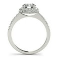 thumbnail image 2 of 14k White Gold Classic Round Diamond Pave Engmt Ring 1 1/2 cttw SZ 3, 2 of 3