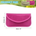 thumbnail image 2 of Uxcell Faraday Bags, 6.5" Signal Blocking Key Pouch Anti-Theft Car Protection, Rose Red, 2 of 6