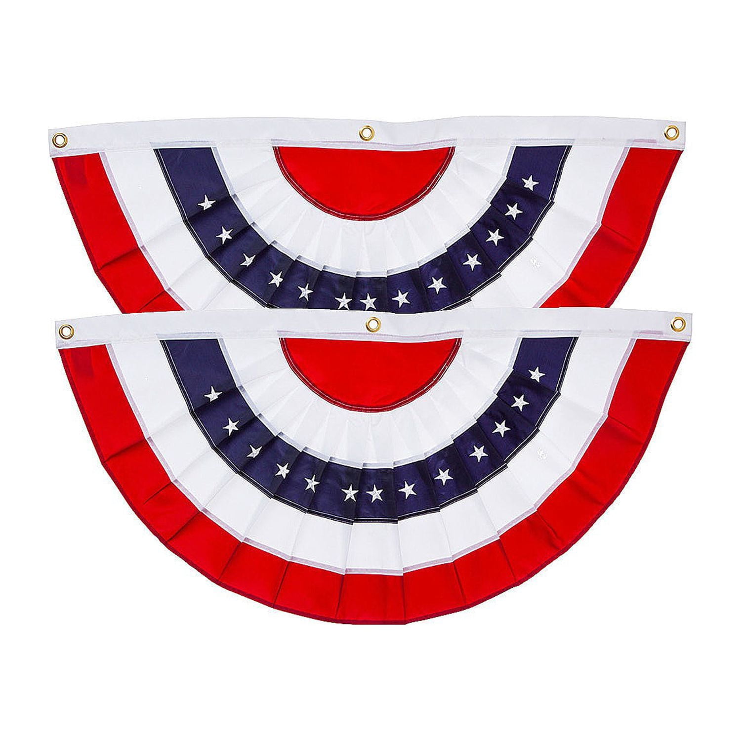 Evergreen Patriotic Bunting, Medium- 58 x 27 Inches Outdoor Decor