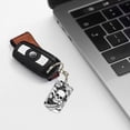 thumbnail image 7 of Uemuo Skull and palm leaves Pattern Rectangular Metal Keychain - Durable, Stylish, and Personalized Key Ring for Men and Women,Engraved Keychain,Gift Slim Sturdy Keychain, 7 of 7