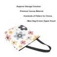 thumbnail image 3 of FORMRS Womens Canvas Tote Bag with Zipper Inner Pocket Shoulder Handbag, Beige Retro Flower, 3 of 7