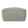 thumbnail image 5 of Simpli Home Safford 20 inch Wide Boho Outdoor/Indoor Square Pouf in Natural/White Recycled Polyester, Assembled, 5 of 6