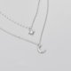 thumbnail image 1 of Collar de plata de ley S925 para mujer, colgante minimalista a la moda, collares de circón dorado, abalorio, regalo de cumpleaños clásico Simple, 1 of 2