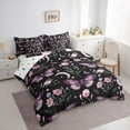 thumbnail image 3 of Homewish Flying Purple Butterflies 7-Piece Twin Bedding Sets for Teens Female Men,Pink Floral Flower Bedding Comforter Set,Dreamy Princess Breathable Sheet Sets,Microfiber Bedroom Decor,Reversible, 3 of 8