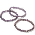 thumbnail image 1 of Pulsera de amatista natural, joyería de cuarzo energético, 1 unidad, cuentas redondas de 6 mm, pulsera elástica para mujer y hombre, regalo de cumpleaños, 1 of 3