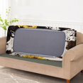 thumbnail image 3 of Renewold Sunflower Brown Cow Print Sofa Cushion Cover Stretch Couch Cushion Protector Cover Sofa Slipcover Protector Anti-Slip Sofa Couch Cover with Elastic Bottom, L, 3 of 5