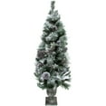 thumbnail image 3 of Fraser Farm Hill 4-Ft. Christmas Snow Flocked Porch Tree with Oversized Pinecones in Ornamental Pot, FF048CHPT001-0SN, 3 of 8