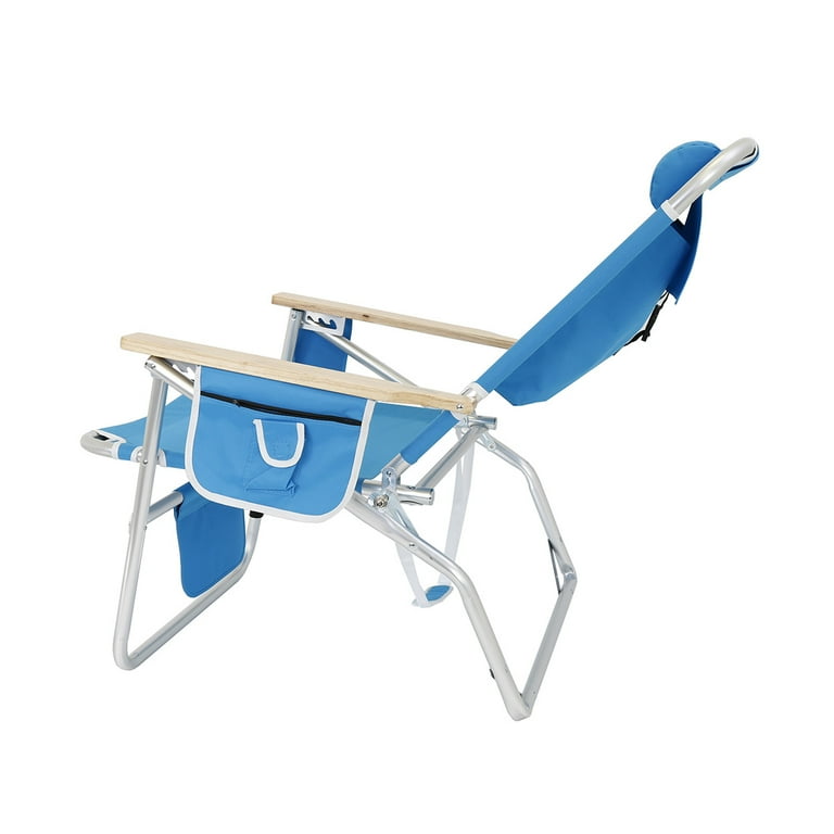 Big Jumbo 500 lbs XL Aluminum Heavy Duty Beach Chair for Big Tall 4 Reclining Positions