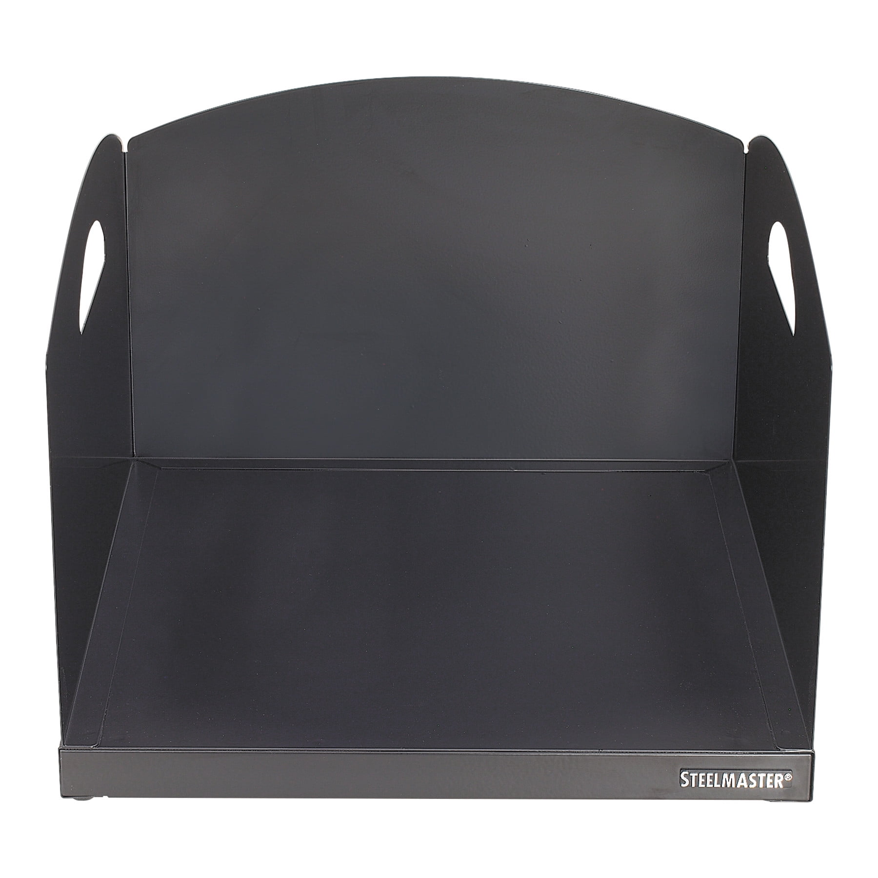 STEELMASTER 4-Way Corner Organizer – 11x13x11 Inch Black Steel Desk Organizer For Files & Supplies