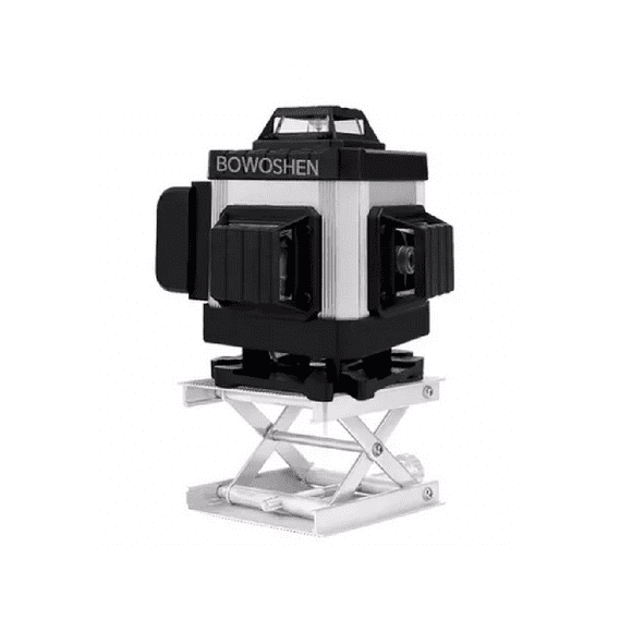 Nivel Láser 16 Líneas Con 2 Baterías Y Control Remoto 360° BOWOSHEN, 4D Nivelador Láser Autonivelante Con Líneas De Horizontales Verticales Verde Cruzada