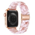 thumbnail image 3 of SEURE Resin Band Compatible with Apple Watch Band 38mm/40mm/41mm/42mm,Fashion Lightweight Replacement Strap for iWatch Series S11/10/9/8/7/6/5/4/3/2/1SE Women Men Pink Flowers, 3 of 7