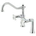 thumbnail image 2 of Kingston Brass KS3232PX Restoration Deck Mount Clawfoot Tub Faucet, Polished Brass, 2 of 4