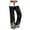 Black, variant on PEASKJP Womens Leggings High Waisted Crossover Workout Lounge Bell Bottom Jazz Dress Pants, Pink XXL