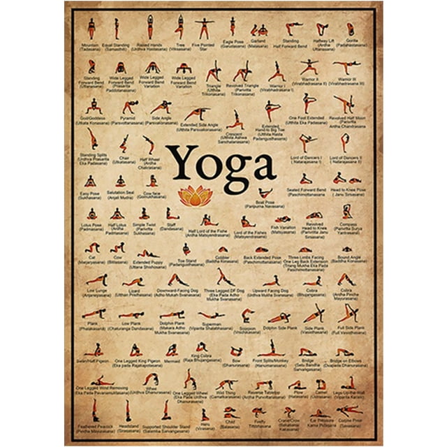 MasteelfCA Yoga Posture Wall Picture Canvas Design Picture Decor Decorative Yoga Poster Home Accessory