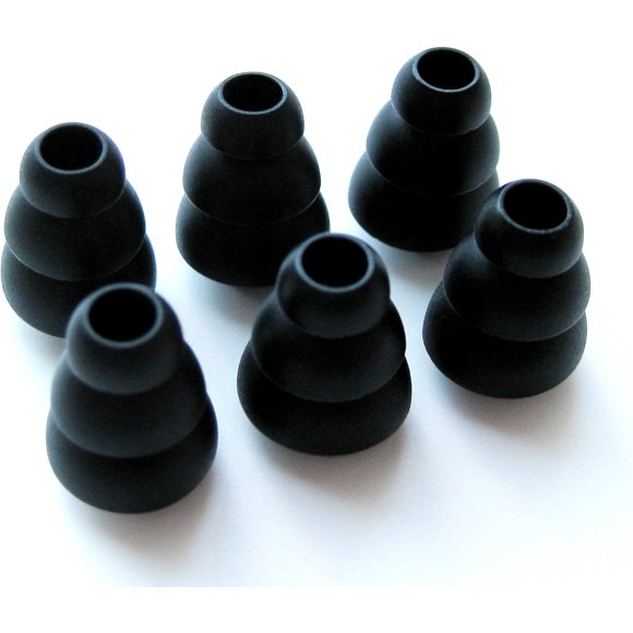6pcs (M-SB) Triple Flange Soft Replacement Eartips Earbuds Set Compatible with Shure SE110, SE112, SE115, SE210, SE215, SE315, SE420, SE425, SE530 PTH, SE535, SE846, E3c, E4c, E4G, E5c, I3C, I4C