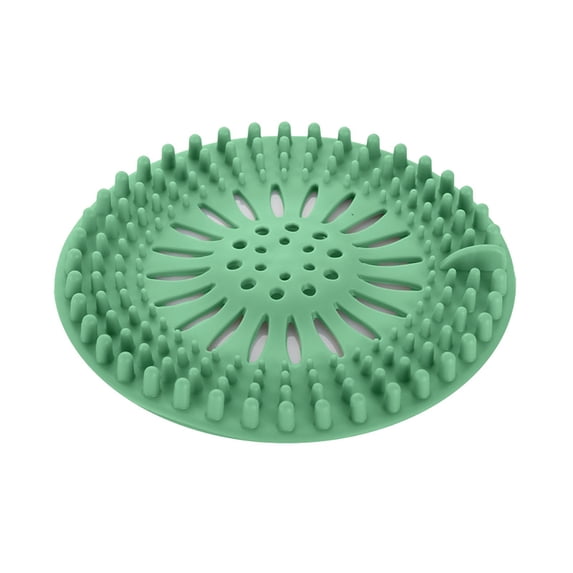 Sink Drain Strainer, Hair Catcher for Bathroom Tub Shower | Shower drain covers protector, flexible TPR material, multiple colors, hair trap garbage disposal parts, easy to clean Green