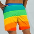 thumbnail image 6 of Penkiiy Men's Holiday Style Rainbow Special Print Beach Casual Trouser Shorts Pants 5XL Multicolor, 6 of 9
