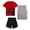 Red Grey Basketball, variant on RBX Boys Athletic Outfit Shorts Set Short Sleeve Shirts Dry Fit Sleeveless Jersey & Shorts 3 Piece