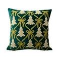 thumbnail image 2 of Velvet Christmas Pillow Cover with Bow Holiday Decorative Cushion Case for Sofa Bed Living Room Seasonal Home Decor Throw Pillow Cover, 2 of 6