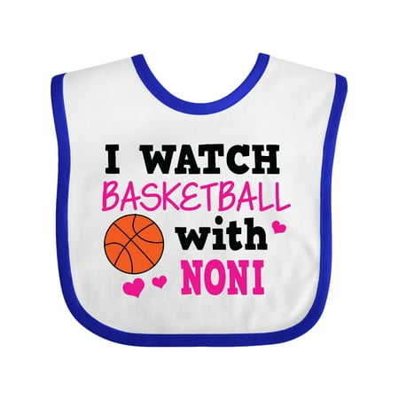 

Inktastic I Watch Basketball with Noni Gift Baby Girl Bib