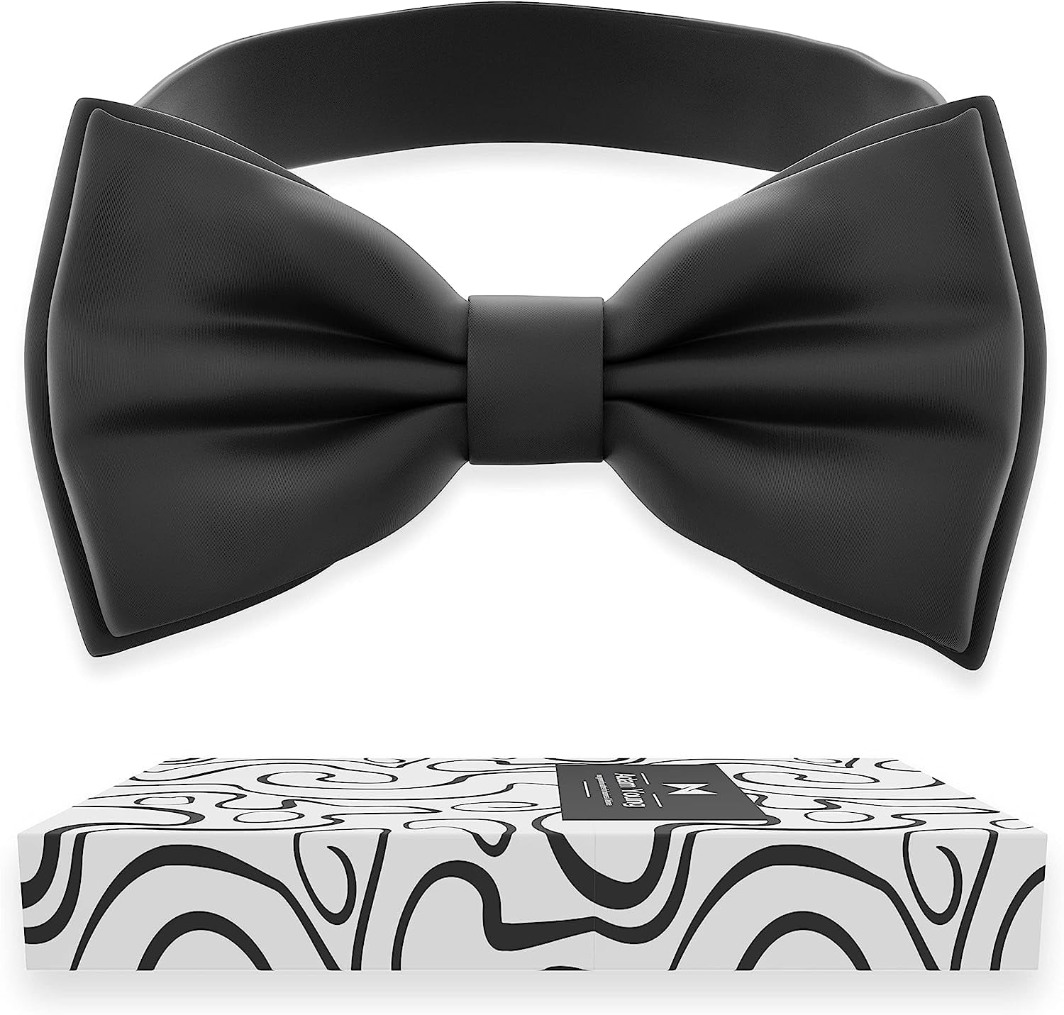 Adam Young Men's Bow Ties PreTied Style Formal Satin Classic Bowtie