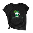 thumbnail image 2 of Tejiojio Essentials Short Sleeve Clearance Lady's Summer T-Shirt Women Casual St. Patrick's Day Printed Cotton Tops Tees, 2 of 6