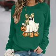 thumbnail image 2 of qelini Halloween Pullover Sweatshirt for Women Plus Size Pumpkin Graphic Tees Sweatershirts Long Sleeve Crew Neck Outfit Holiday, 2 of 6