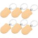 thumbnail image 3 of DIY Wood Keychain Blanks for Decoration Use Light Brown Wood and Aluminium Alloy 6pcs, 3 of 5