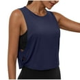thumbnail image 2 of Karight Cotton Cropped Workout Tank Tops for Women - Sleeveless Sports Athletic Yoga Running Gym Crop Shirts, 2 of 9