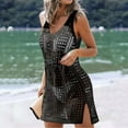 thumbnail image 2 of Amvlyk Swimsuits Coverup for Women Hollow Out Slit Bikini Cover Up Loose Sleeveless Tank Dresses Crochet Shirt Bathing Suit Knit Beach Swimdress for Swimwear Beach Outfits, 2 of 6
