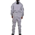thumbnail image 3 of Riflessi Men's Athletic Sports Casual 2 Piece Reflective Tracksuit Hoodie Jogger Pants Sweatsuit Set (Heather Grey, 3XL), 3 of 4