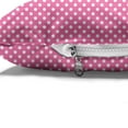 thumbnail image 4 of Pink Polka Dots Pet Bed, Rose Background with Mini Geometric Details Adjacently Victorian Design, Resistant Pad for Dogs and Cats Cushion with Removable Cover, 24" x 39", Pink and White, by Ambesonne, 4 of 4