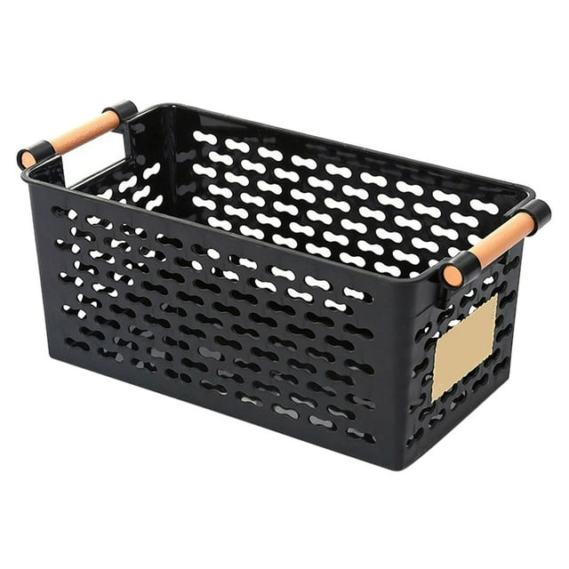 Cesta de Almacenamiento de Plástico, Bins de Almacenamiento Hollow Multifuncional Con para la Cocina