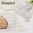 thumbnail image 3 of Simple Line White Body Pillow Cover 20 x 54 Inch Decorative Pillow Cover Beige Modern Art Geometric Lumbar Pillowcase Seasonal Rectangle Cushion Case for Couch Sofa Bed Living Room, 3 of 9