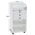 thumbnail image 3 of BarberPub Utility Cart with Storage Drawers and Shelves, Salon Trolley, 3 of 8